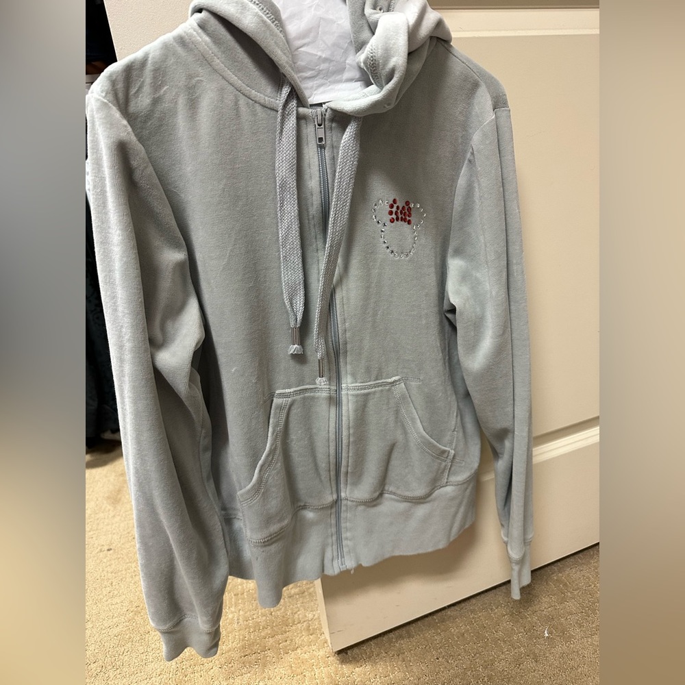 Disney Gray velour sweatshirt with Minnie Mouse